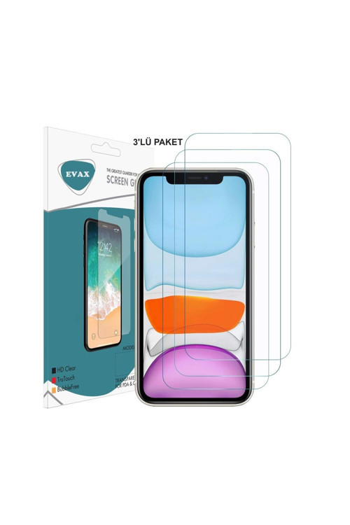 3'Lü Paket İphone 11 Uyumlu Temperli Hd+ Cam Ekran Koruyucu (3'Lü Paket)
