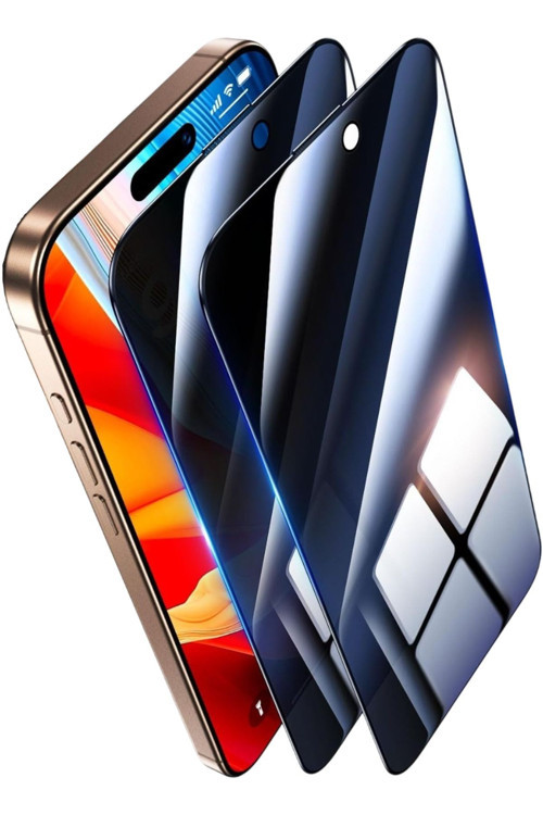 (2 Adet Shıeld Hayalet) Iphone 16 Pro Max Uyumlu Hayalet Tam Kaplayan Shield Cam Ekran Koruyucu (2X)