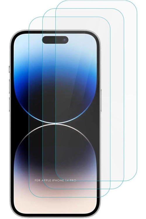 3'Lü Paket İphone 14 Pro Uyumlu Temperli Hd+ Cam Ekran Koruyucu (3'Lü Paket)