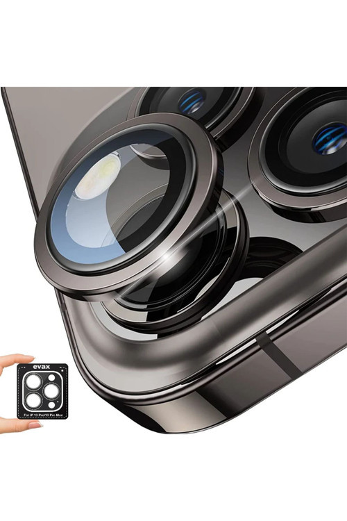 (Safır) Iphone 13 Pro Max / 13 Pro Uyumlu Safir Kamera Lens Koruyucu Takma Aparatlı Kolay Kurulum