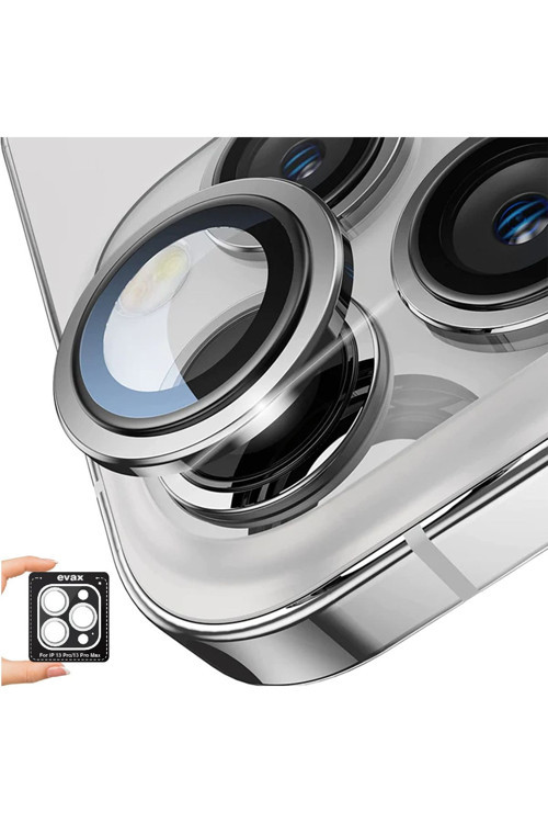 (Safır) Iphone 13 Pro Max / 13 Pro Uyumlu Safir Kamera Lens Koruyucu Takma Aparatlı Kolay Kurulum