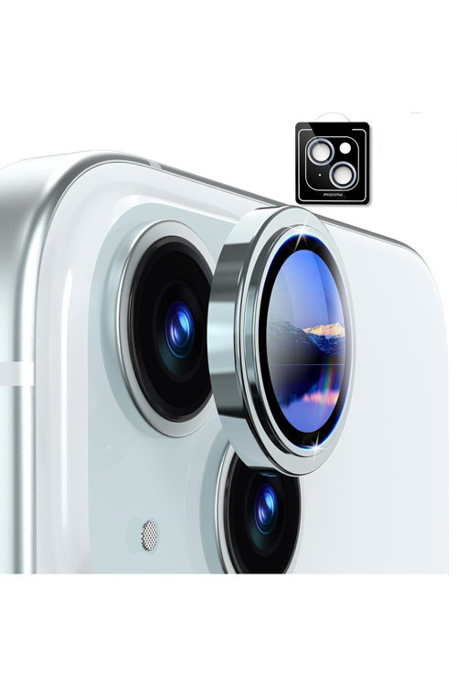 (Safır) Iphone 15 / 15 Plus Uyumlu Safir Kamera Lens Koruyucu Takma Aparatlı Kolay Kurulum
