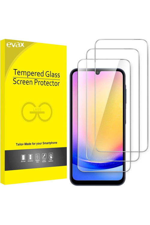 3'Lü Paket Samsung A25 Uyumlu Temperli Hd+ Cam Ekran Koruyucu (3'Lü Paket)