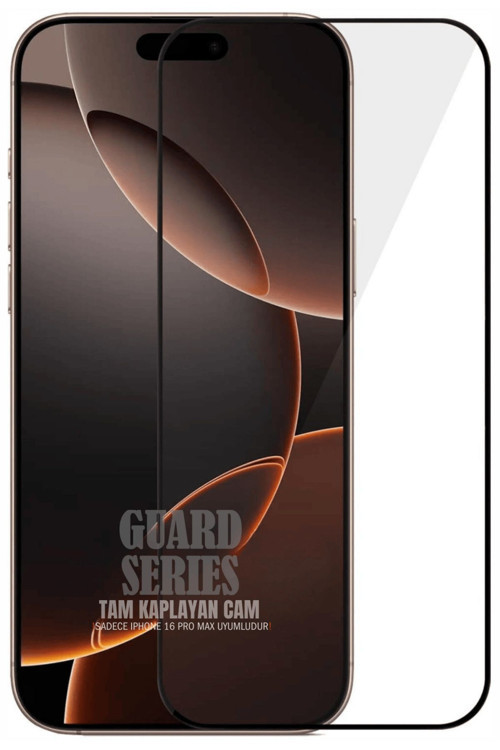 (Guard Tam) Iphone 16 Pro Max Uyumlu Tam Kaplayan Guard Serisi Cam Ekran Koruyucu