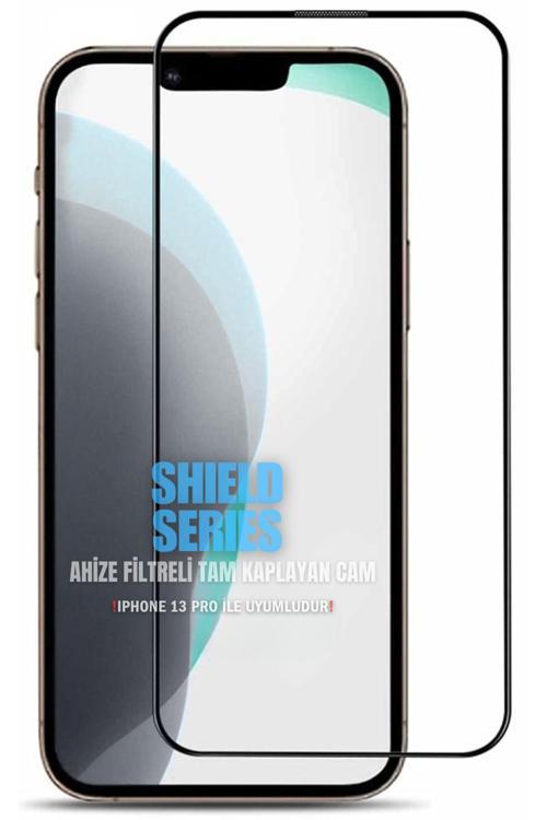 İphone 13 Pro İle Uyumlu 6D Tam Kaplayan 9H Temperli Esd Anti-Statik Hd+ Cam Ekran Koruyucu