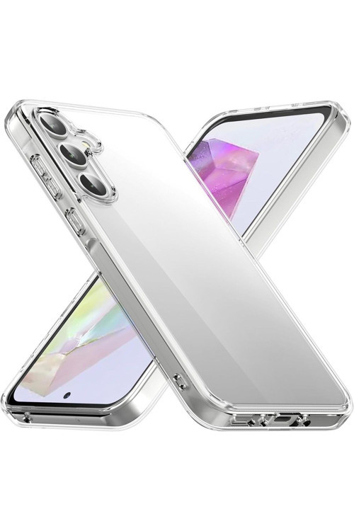 (Lüx Şeffaf) Samsung A35 Uyumlu Lüx Şeffaf Yumuşak Silikon Kılıf