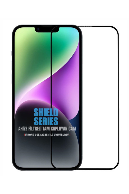 İphone 16E (2025) İle Uyumlu 6D Tam Kaplayan 9H Temperli Esd Anti-Statik Hd+ Cam Ekran Koruyucu