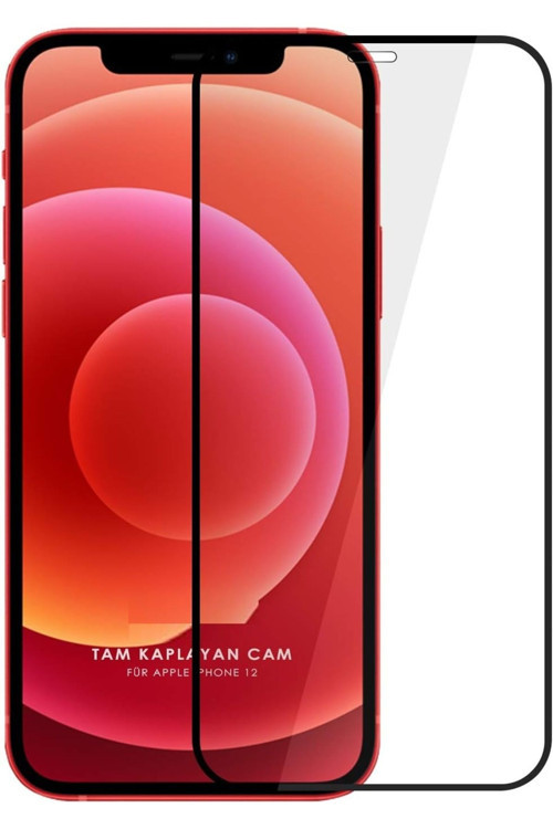 (6D Tam) Iphone 12 Uyumlu 6D Tam Kaplayan Esd Anti-Statik 6D Hd 9H Tempered Cam Ekran Koruyucu