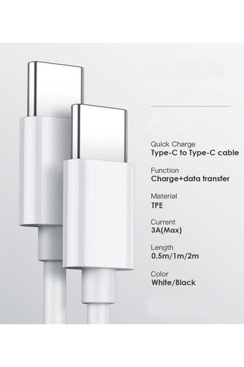 Samsung/Apple/Xiaomi/Huawei Uyumlu Pd Usb-C To Usb-C Kablo