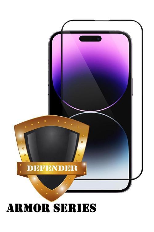 (Armor Tam) Iphone 14 Pro Uyumlu Hizalama Aparatlı Armor Tam Cam Kaplayan Ekran Koruyucu
