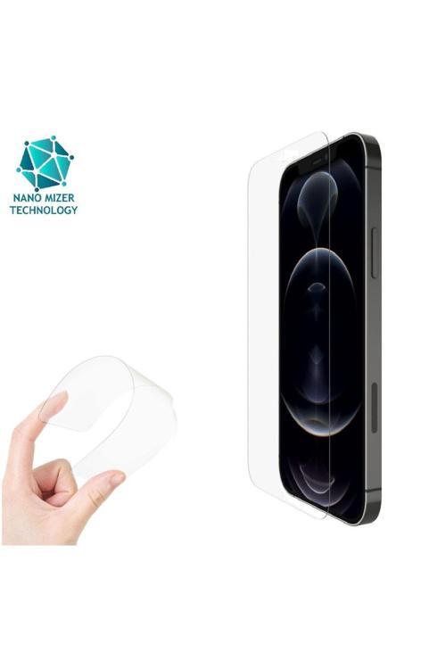 (Esnek Nano Cam) İphone  12 Pro Max Uyumlu Ultra İnce Darbe Korumalı Esnek Nano Ekran Koruyucu
