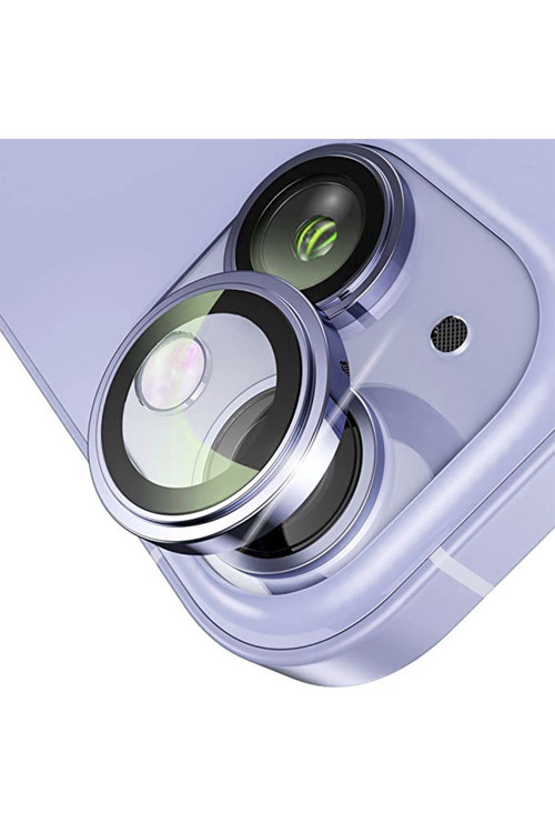 (Metal Lens) Iphone 14 / 14 Plus Uyumlu Kamera Koruyucu Lens Mercek Metal Çerçeveli 2'Li Set