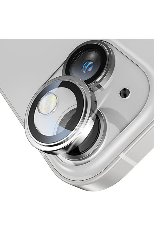 (Metal Lens) Iphone 14 / 14 Plus Uyumlu Kamera Koruyucu Lens Mercek Metal Çerçeveli 2'Li Set