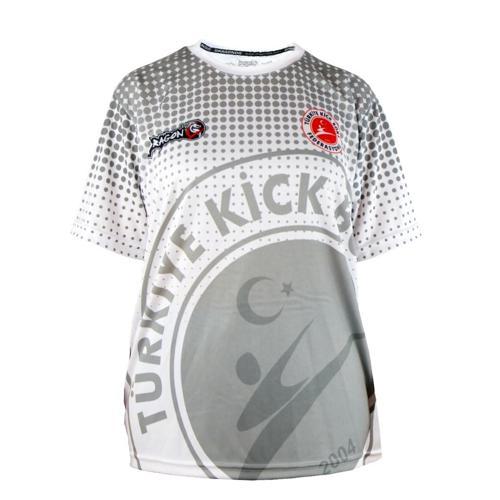 KF2024 Kick Boks Tişörtü Beyaz Kick Boxing Tshirt