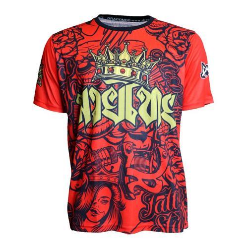 TX8598 Muaythai Tişört Dijital Baskılı Muay Thai Tişört Kırmızı