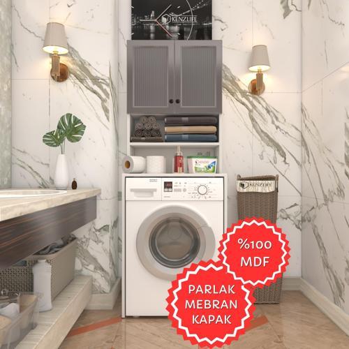 membran çamaşır makinesi dolabı hayzum gribyz çubuk 180*66*55 mebran kapak MDF gövde