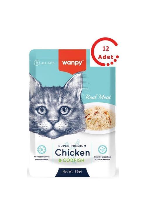 Pouch Tavuklu Morina Balıklı Kedi Konservesi 85gr x 12 ADET