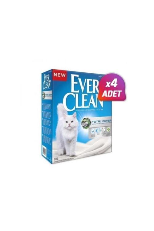 4 Adet - Total Cover Kokusuz Kedi Kumu 10 Lt