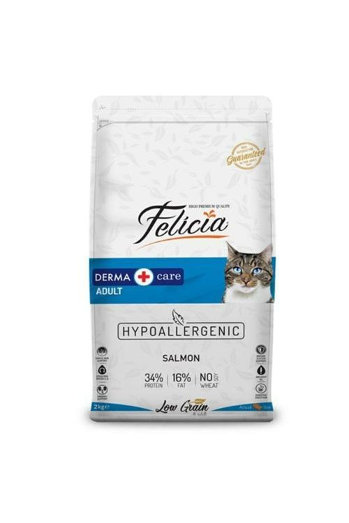 Derma Care Adult Az Tahıllı Hypoallergenic Somonlu Yetişkin Kedi Maması Tüy Sağlığı 2 Kg