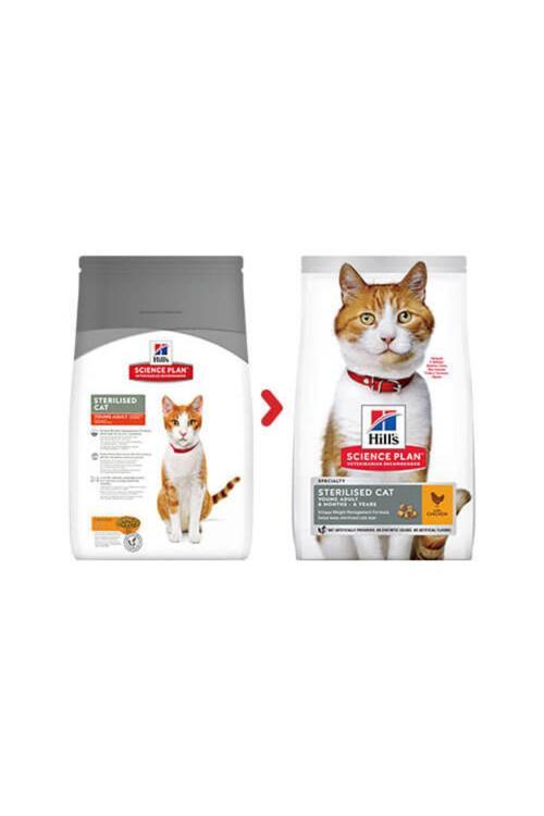 Hills Young Sterilised Tavuklu Kısırlaştırılmış Yetişkin Kedi Maması 10 Kg