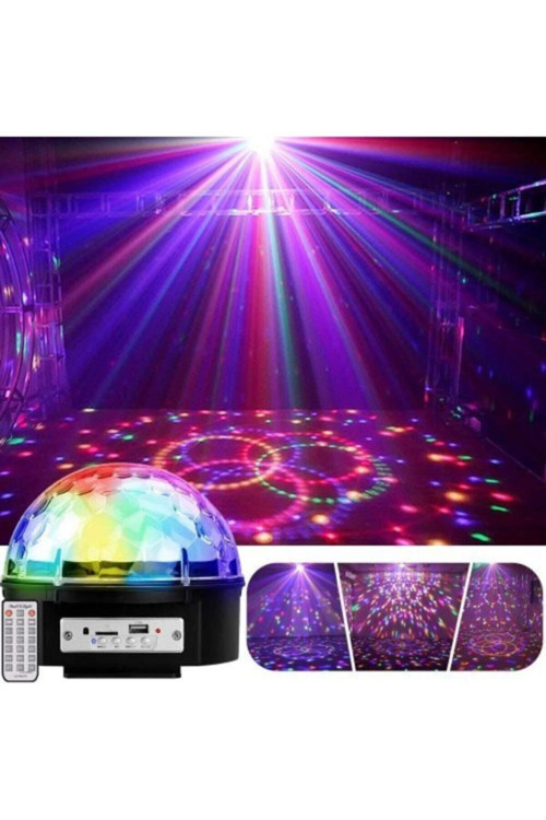 Parti Malzemesi Sese Duyarlı Bluetoothlu Led Küre Disko Topu Renkli Işıklı Led Crystral