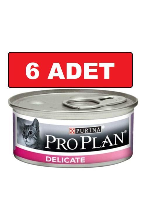 Delicate Hindi Etli Kedi Konservesi 6 Adet 85 Gr Hassas Kedi Yaş Maması