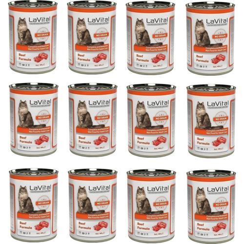 La Vital Tahılsız Biftekli Kedi Konservesi 400 Gr. x 12 Adet
