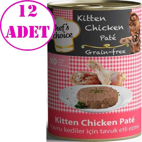 Chefs Choice Tavuklu Yavru Kedi Konservesi 400 gr 12 Adet
