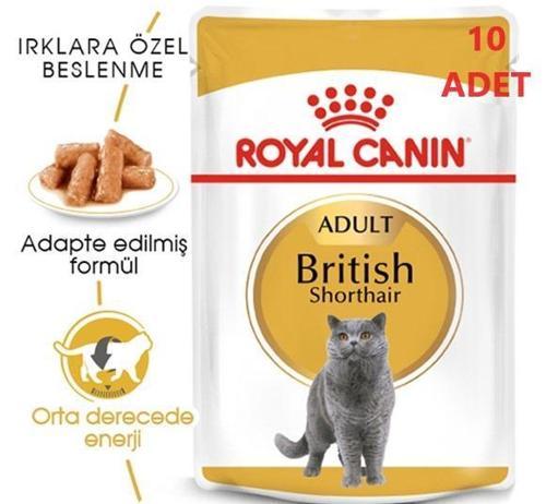 Pouch British Yetişkin Kedi Konservesi 85gr x 10 Adet