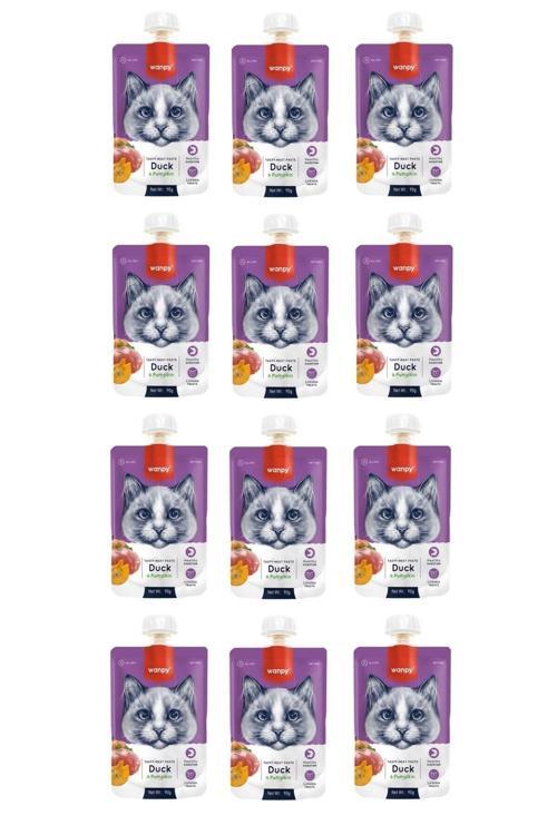Taze Ördekli & Balkabaklı Kedi Et Ezmesi 90 Gr. X 12 Adet