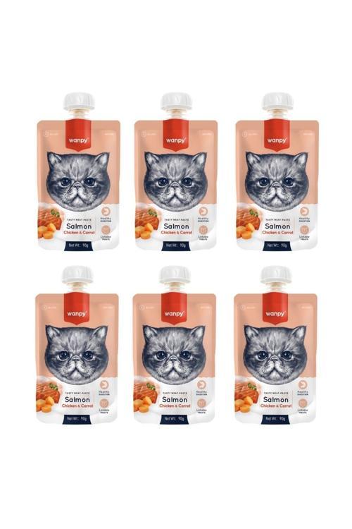 Taze Somon & Tavuklu Kedi Et Ezmesi 90 Gr. X 6 Adet