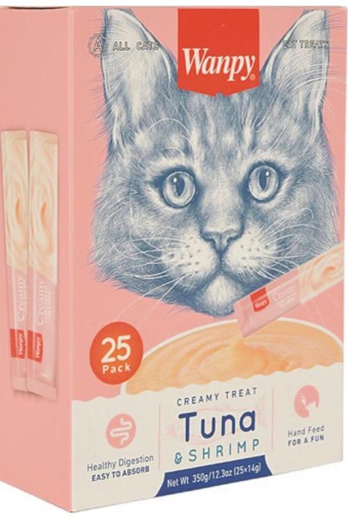Tuna Ve Shrimp Paket Sıvı Kedi Ödül Maması (tuna Balığı Ve Karidesli) 25x14gr