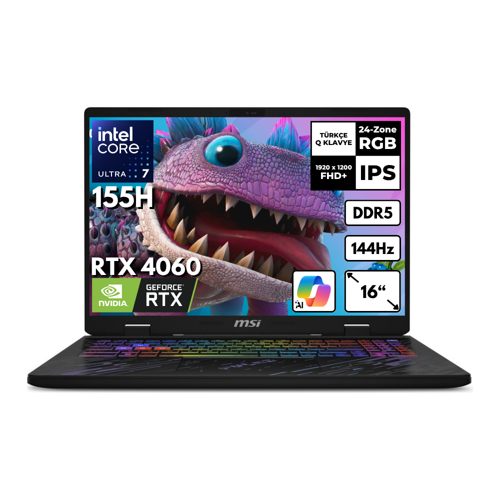 Pulse 16 AI Ultra 7-155H 16-GBDDR5 4 TBSSD RTX4060 (8GB-140W) 16" FHD+ Windows 11 Pro C1VFKG-087XTRHMF38