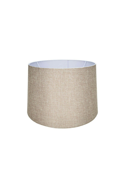 Keten Konik Şapka Çap 35Cm Abajur Şapkası Kumaş Bej L326
