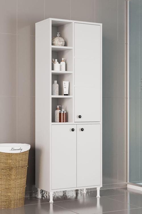 Selen Çok Amaçlı Mutfak Banyo Dolabı Beyaz