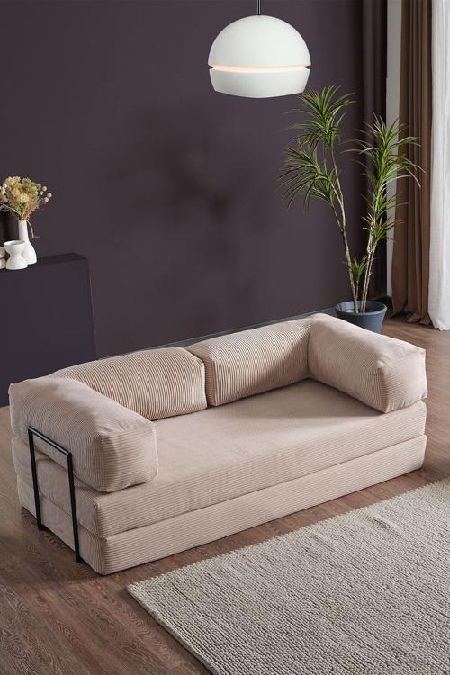 Lounge Aktivite Koltuğu Çok Amaçlı Koltuk Yatak Krem