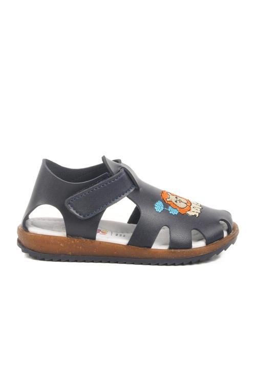Lacivert Cırtlı Erkek Çocuk Sandalet 17373 P