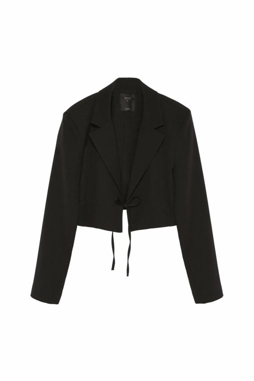 Önü Bağlamalı Kadın Crop Ceket 25YCKT00120
