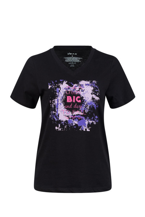 Alone Baskılı V Yaka Kadın T-Shirt 405