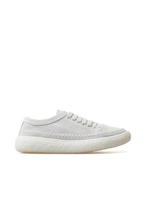 Kadın Hakiki Deri Sneaker Ayakkabı 25y D25ya-240 Z Beyaz Süet