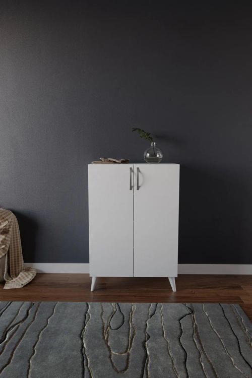 4 Bölmeli Ayakkabılık Çok Amaçlı Dolap Mutfak Banyo Kiler Dolabı
