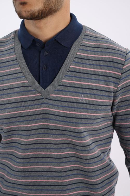 Ringelli Selanik Polo Gömlek Yaka Sweatshirt