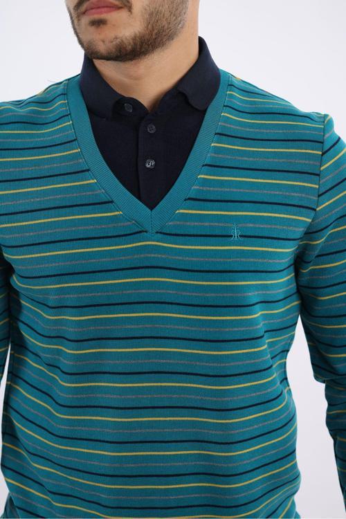 Ringelli Selanik Polo Gömlek Yaka Sweatshirt