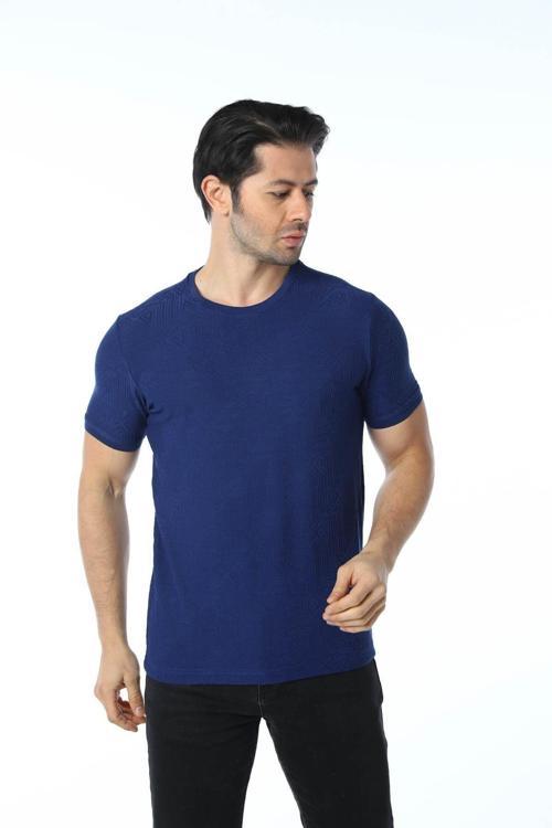 Jakarlı Bisiklet Yaka T-Shirt
