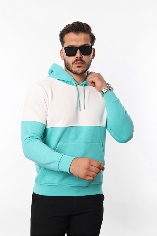 Kapüşonlu Kanguru Cep 3 İplik Sweatshirt