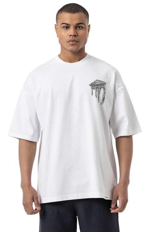 Veni-Vidi-Vici Baskılı Oversize T-Shirt