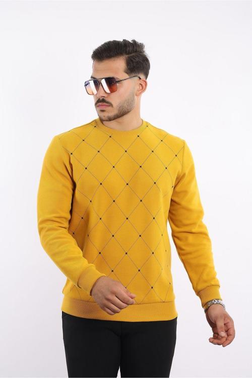 Kolej Bisiklet Yaka Sweatshirt %100 Pamuk
