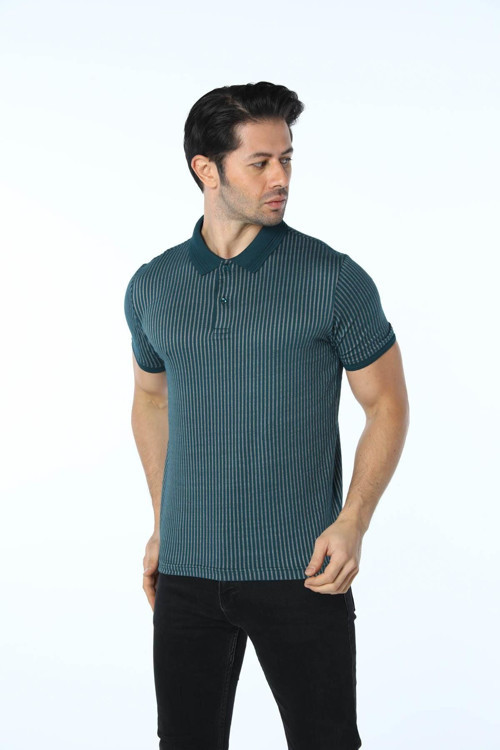 Jakarlı Polo Yaka T-Shirt
