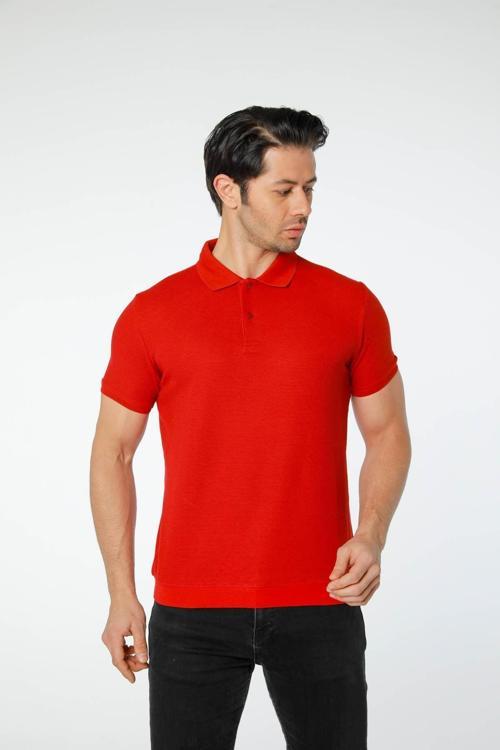 Waffle Dokulu Polo Yaka T-Shirt