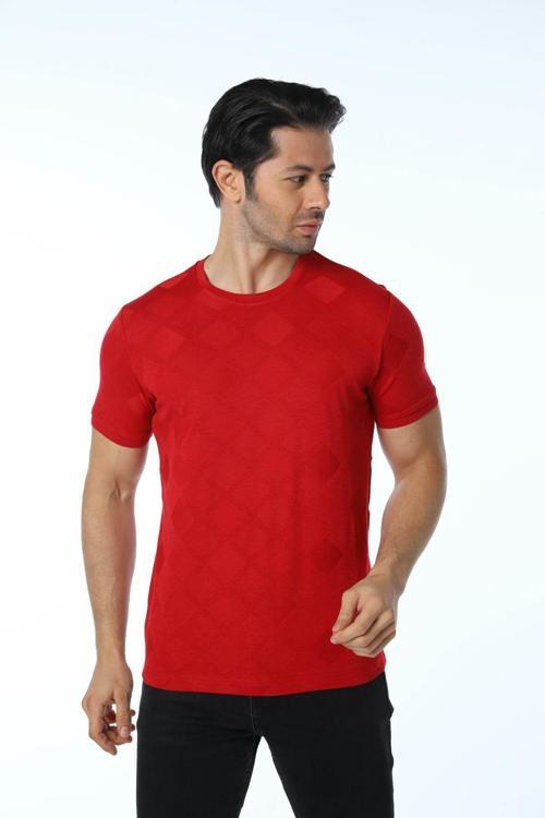 Jakarlı Bisiklet Yaka T-Shirt